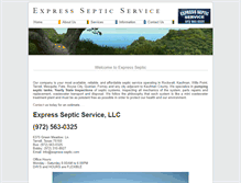 Tablet Screenshot of express-septic.com